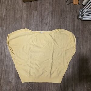 NWOT Garage Women's Light Yellow Off The Shoulder Knit Top